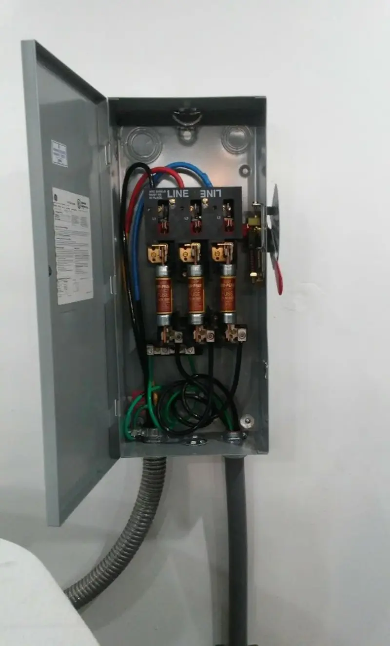 Three-phase disconnect switch installed for Electrical Wiring & Rewiring in Lake Mills