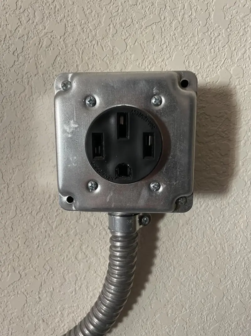 NEMA 14-50 outlet installed for Smart Home Electrical in Lake Mills